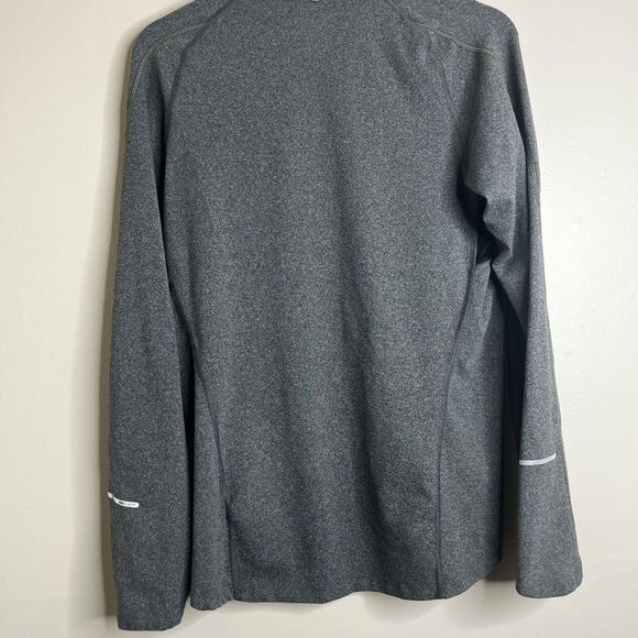 Nike Running Gray Performance quarter zip with Yellow Accents - Picture 2 of 9
